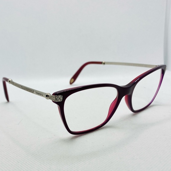 EUC Tiffany & Co TF 2191-B Pearl Plum Butterfly Shaped RX Eyeglasses - Picture 1 of 14